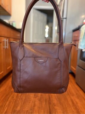 Lodis Siera Brown Leather Tote Bag - Classic Women's Handbag